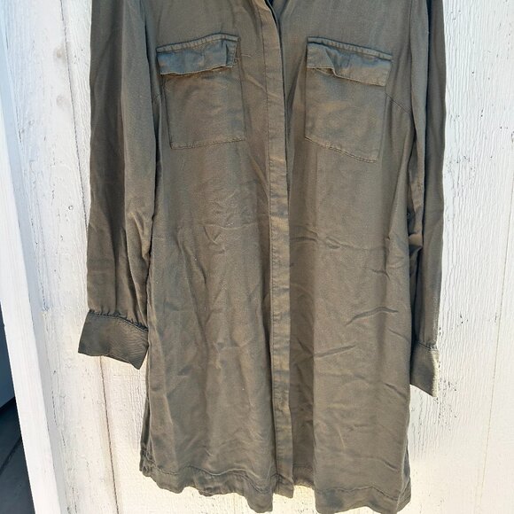 A New Day Olive Green Collared Dress - Picture 2 of 3